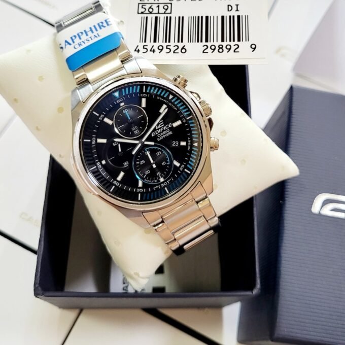 Montre Homme Casio Edifice EFR-S572D-1AVUDF - Bracelet Gris en Acier Inoxydable - Résistance à l'eau 100 Mètres