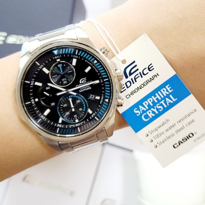 Montre Homme Casio Edifice EFR-S572D-1AVUDF - Bracelet Gris en Acier Inoxydable - Résistance à l'eau 100 Mètres