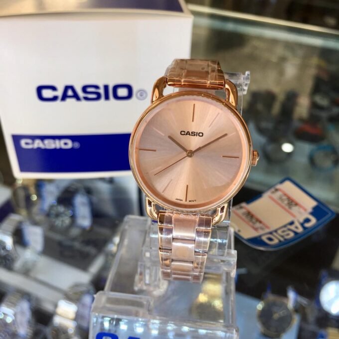 Montre Femme Casio - LTP-E412PG-4ADF - Bracelet en acier inoxydable doré - Résistant à l'eau