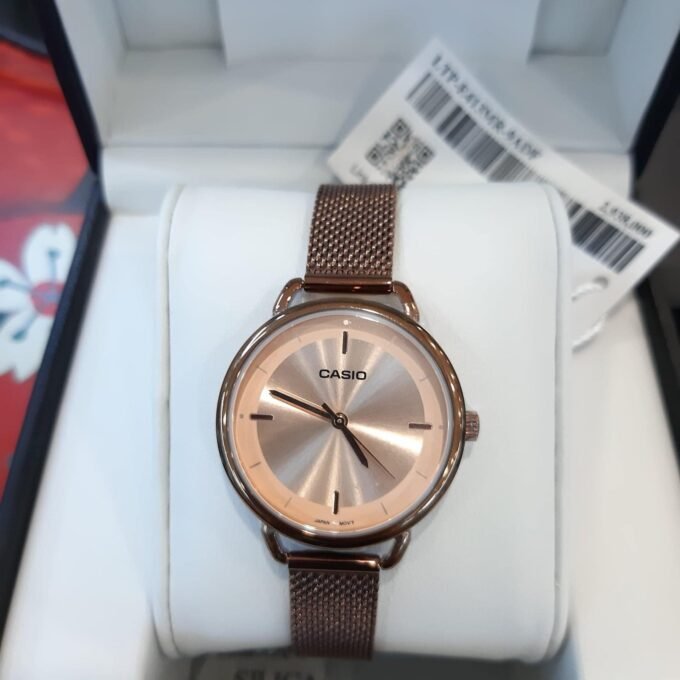 Montre Femme Casio - LTP-E413MR-9ADF - Bracelet en acier inoxydable doré - Résistant à l'eau