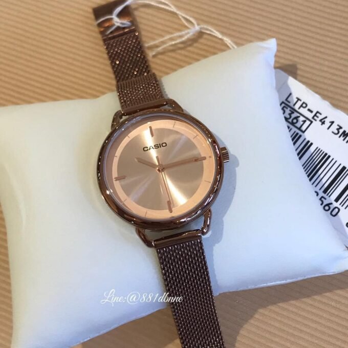 Montre Femme Casio - LTP-E413MR-9ADF - Bracelet en acier inoxydable doré - Résistant à l'eau