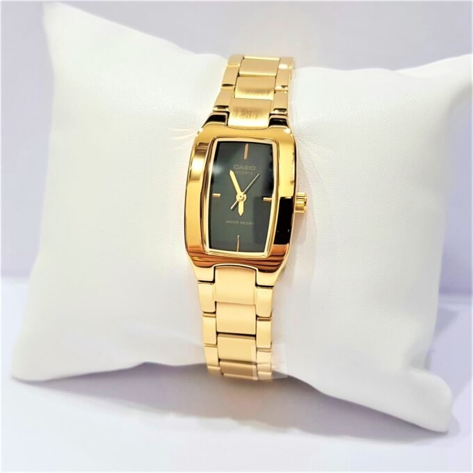 Montre CASIO Femme - LTP-1165N-1CRDF - Bracelet Dorée En Acier Inoxydable - Résistante à l'eau - 12 Mois De Garantie