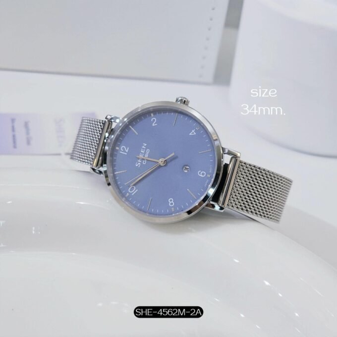 Montre Femme CASIO - Bracelet En Maille Acier Inoxydable - Fermoir Réglable - 50 Mètres - SHE-4562M-2AUDF - Verre Saphir