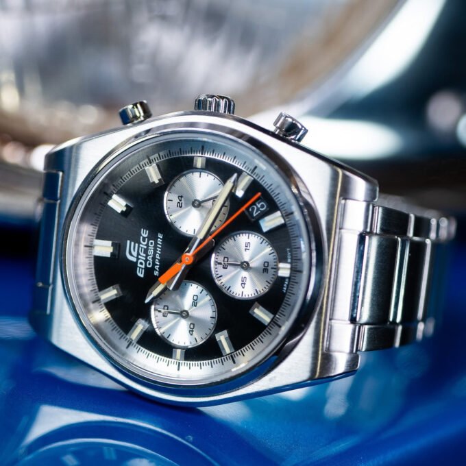 Montre Casio Homme EFB-730D-1AVUDF – Collection Edifice – Chronographe, Acier Inoxydable, Étanche 100m, Bracelet Métal, Cadran Noir – Référence EFB-730D-1AVUDF