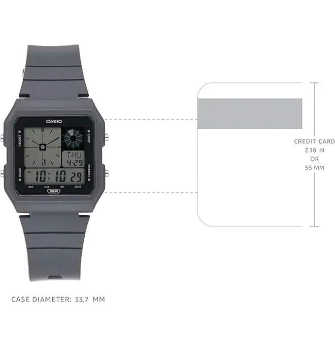 Montre Classique - CASIO - Design Élégant, Résistante, Précise, Confortable - Noir - Référence LF-20W-8A2DF