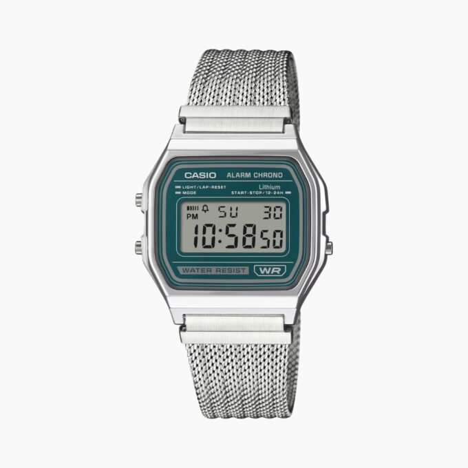 Montre Casio A158WEM-3DF bracelet acier
