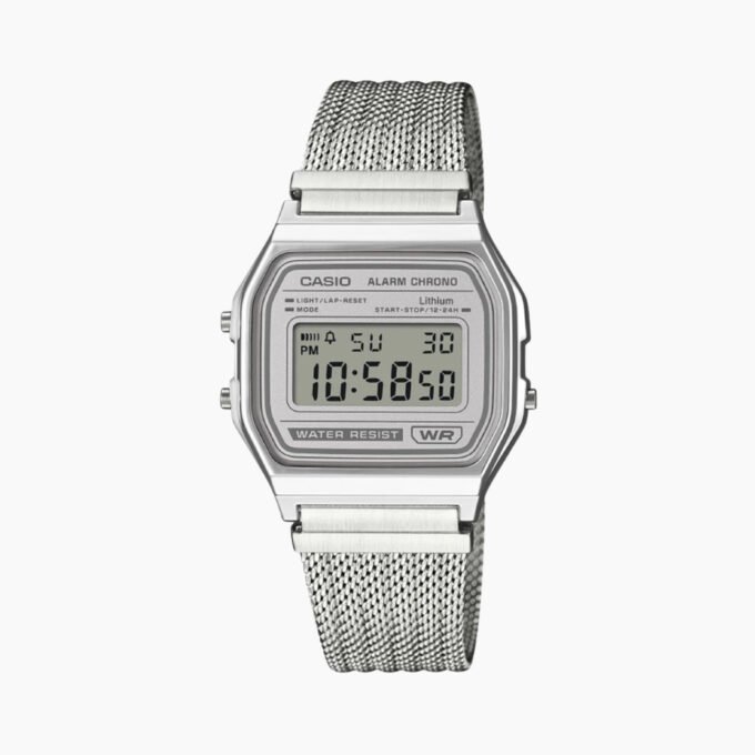 Montre Casio A158WEM-7DF bracelet acier