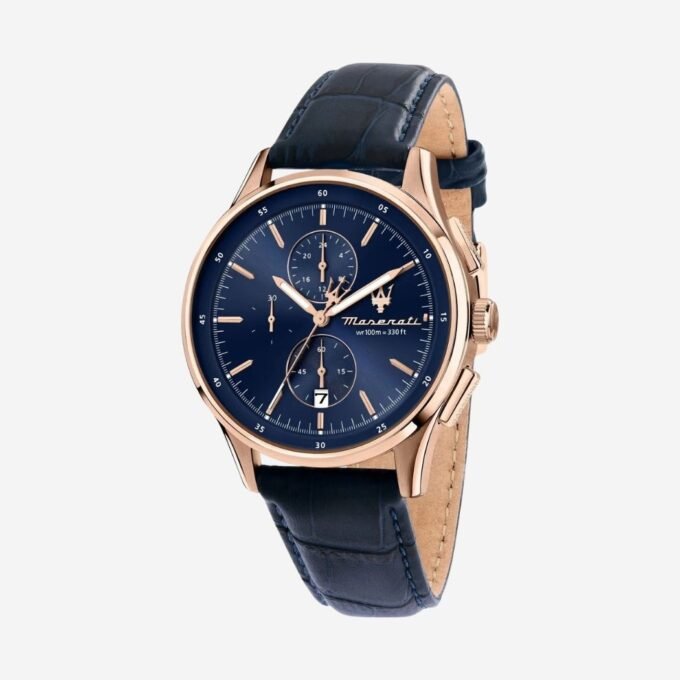 Montre Homme Maserati – R8871624009 – Chronographe Analogique – 42 mm – Bracelet en Cuir – Collection Sorpasso