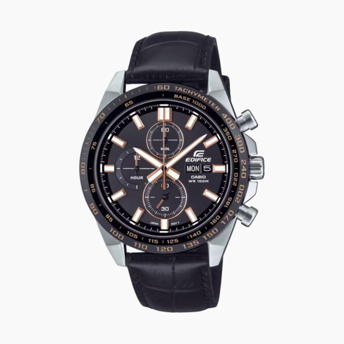 Montre Casio EFR-574BL-1AVUDF bracelet cuir