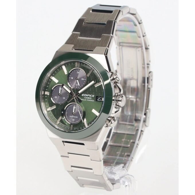 Montre Chronographe Solaire EFS-S650D-3ADF - Aïwatch - Classique Homme - 10 ATM, Acier Inox, Saphir Antireflet, Bracelet 150-205mm - Acier Inoxydable - Argent - EFS-S650D-3ADF