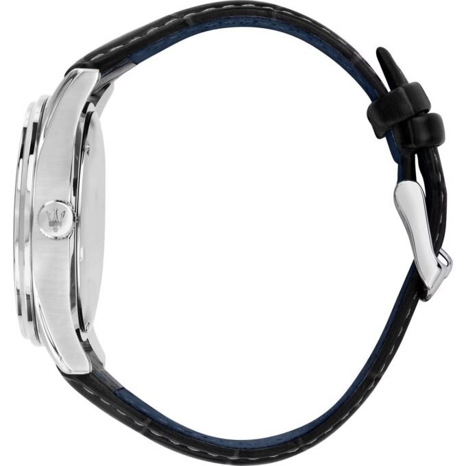 Montre Maserati Sorpasso – R8851124003 – Boîtier Inox 42 mm – Mouvement Miyota – Bracelet en Cuir – Cristal Minéral – Résistante à l'Eau 10 ATM (Adaptée à la Natation) – Garantie 2 Ans.