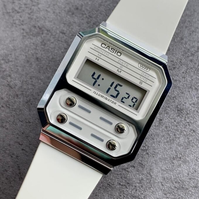 Montre Homme Casio Vintage - A100WEF-8ADF - Bracelet en Résine - Résistant à l'eau