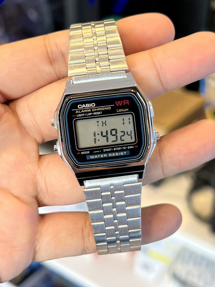aiwatch_A159WA-N1DF - Montre Casio Vintage - A159WA-N1DF - Bracelet en Acier Inoxydable - Affichage Numérique - Résistant à l'eau