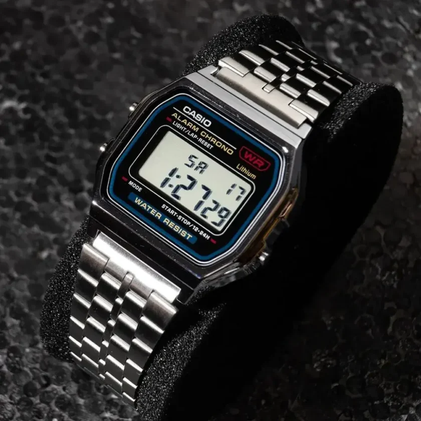 aiwatch_A159WA-N1DF - Montre Casio Vintage - A159WA-N1DF - Bracelet en Acier Inoxydable - Affichage Numérique - Résistant à l'eau