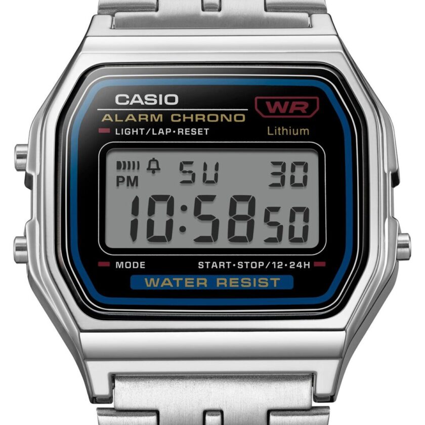 aiwatch_A159WA-N1DF - Montre Casio Vintage - A159WA-N1DF - Bracelet en Acier Inoxydable - Affichage Numérique - Résistant à l'eau