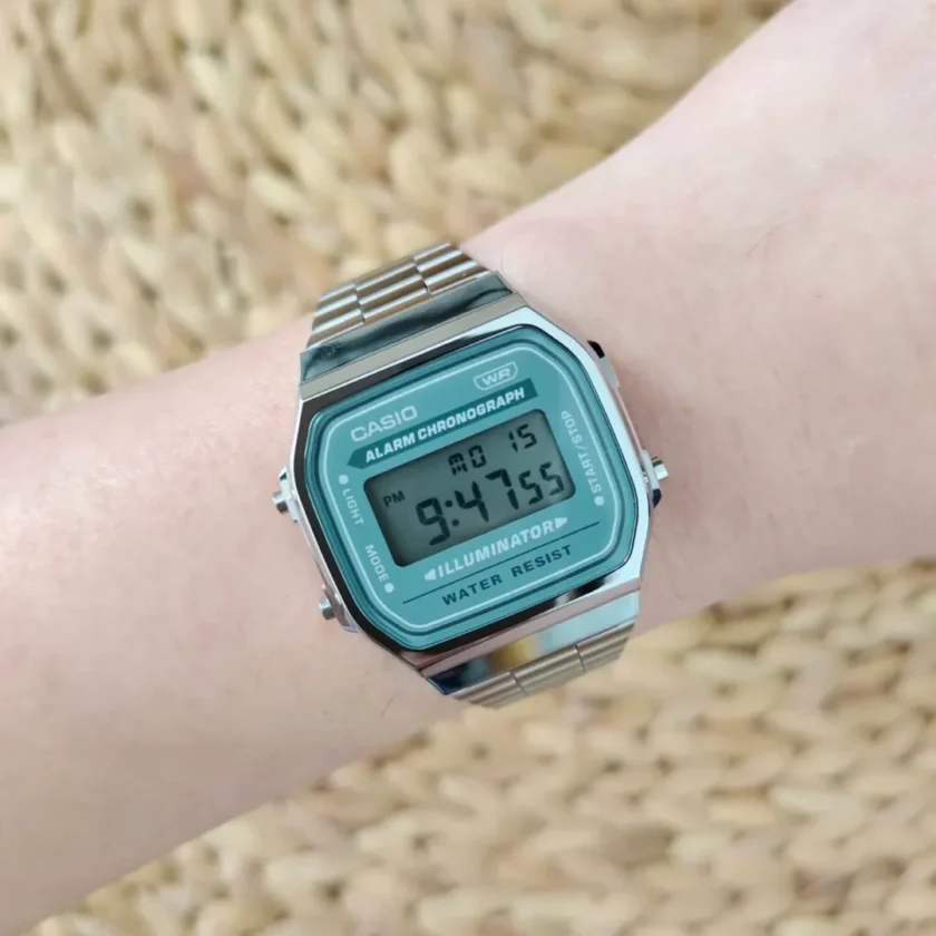 aiwatch_A168WA-3AYDF - Casio Vintage - Numérique - Bracelet en Acier Inoxydable - A168WA-3AYDF