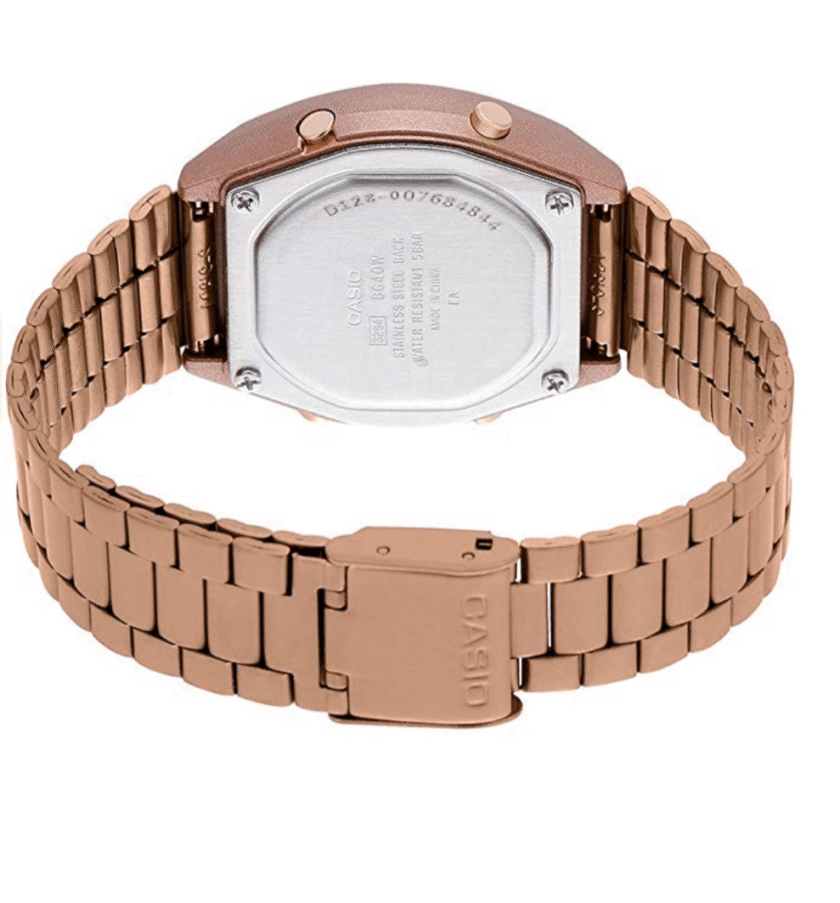 aiwatch_B640WC-5ADF - Montre CASIO Vintage Femme - B640WC-5ADF - Bracelet Doré En Acier Inoxydable -Résistante à l'eau - 12 Mois De Garantie