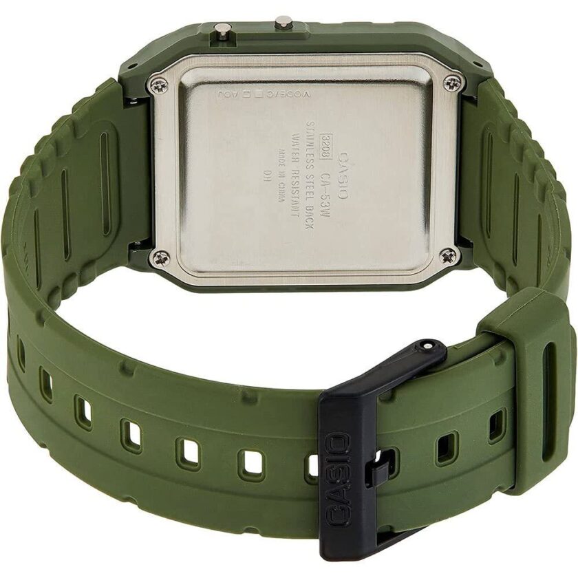aiwatch_CA-53WF-3BDF - Montre Calculatrice Casio - CA-53WF-3BDF - Bracelet en Résine Marron - Résistant à l'eau