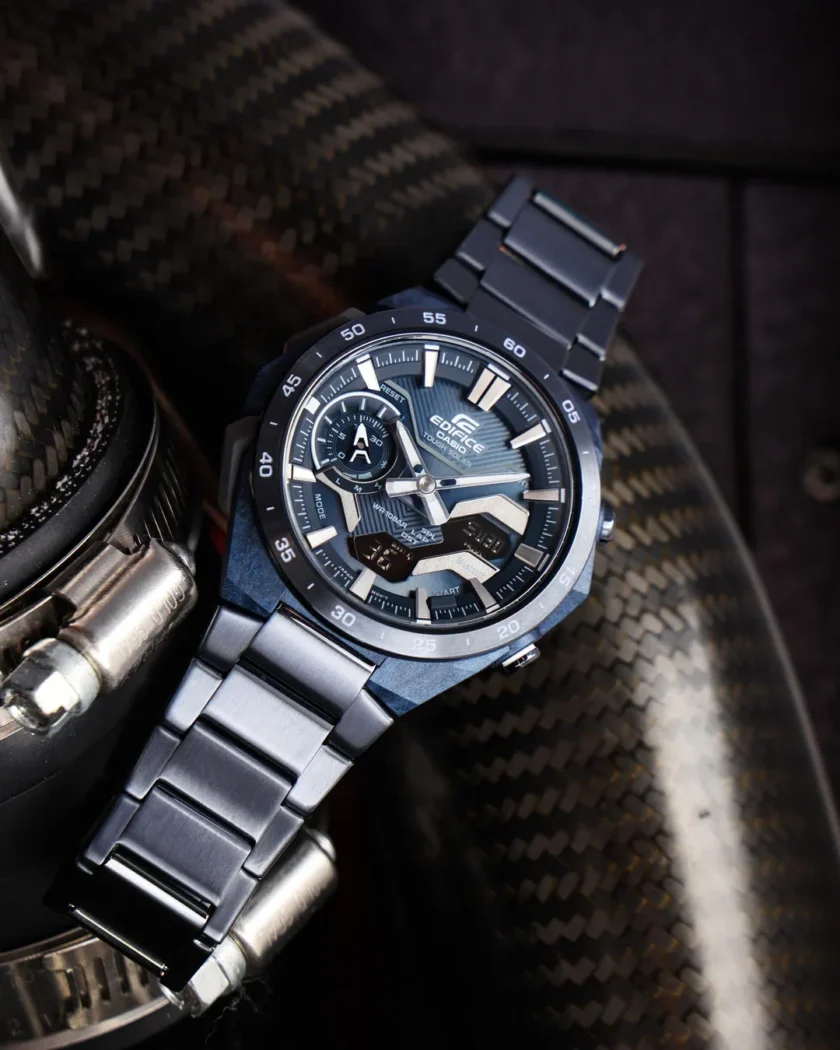 aiwatch_ECB-2200CB-2ADF - Montre Casio Edifice Homme Chronographe Bluetooth Acier Inoxydable Bleu Étanche Référence ECB-2200CB-2ADF