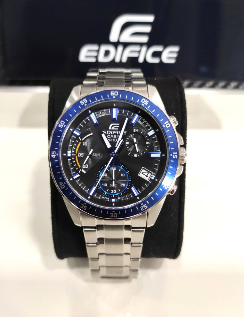 aiwatch_EFV-540D-1A2VUDF - Montre Casio EFV-540D-1A2VUDF - Homme - Chronographe, Design Classique, Bracelet Acier Inoxydable - Argenté/Blue - Référence EFV-540D-1A2VUDF