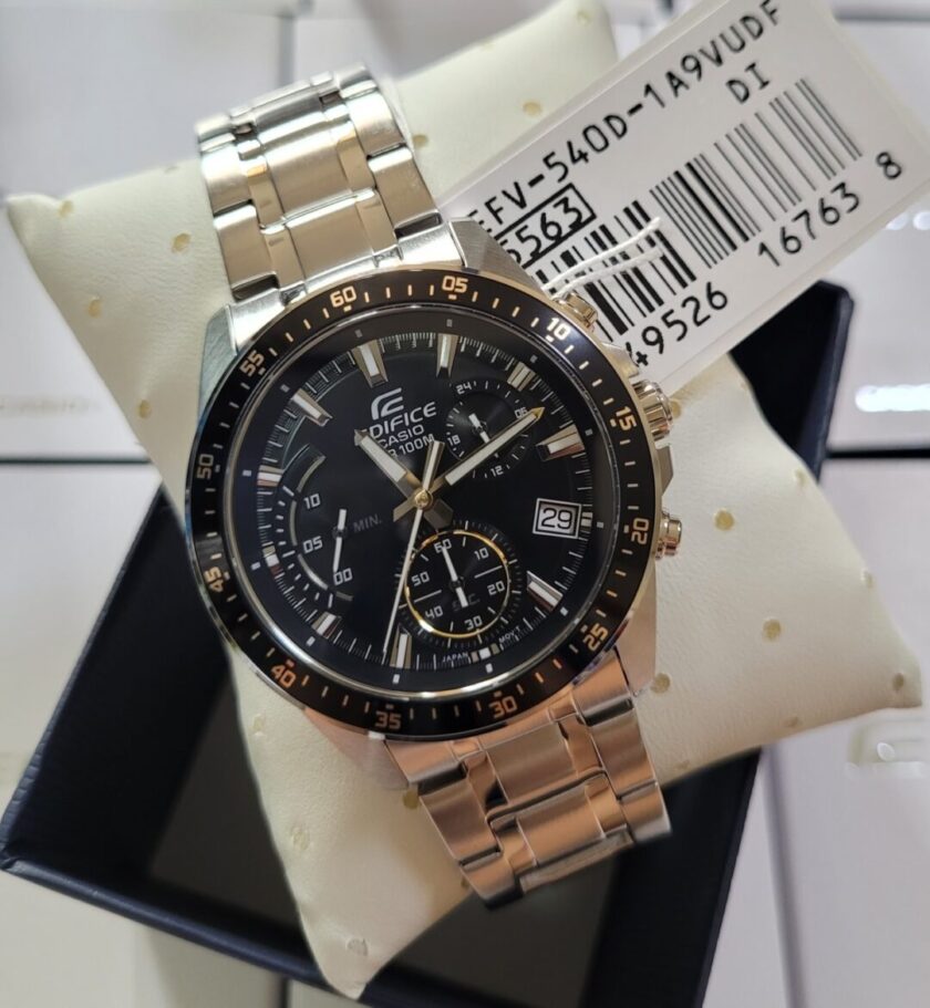 aiwatch_EFV-540D-1A9VUDF - Montre Homme Casio Edifice EFV-540D-1A9VUDF - Bracelet Gris en Acier Inoxydable - Résistance à l'eau 100 Mètres