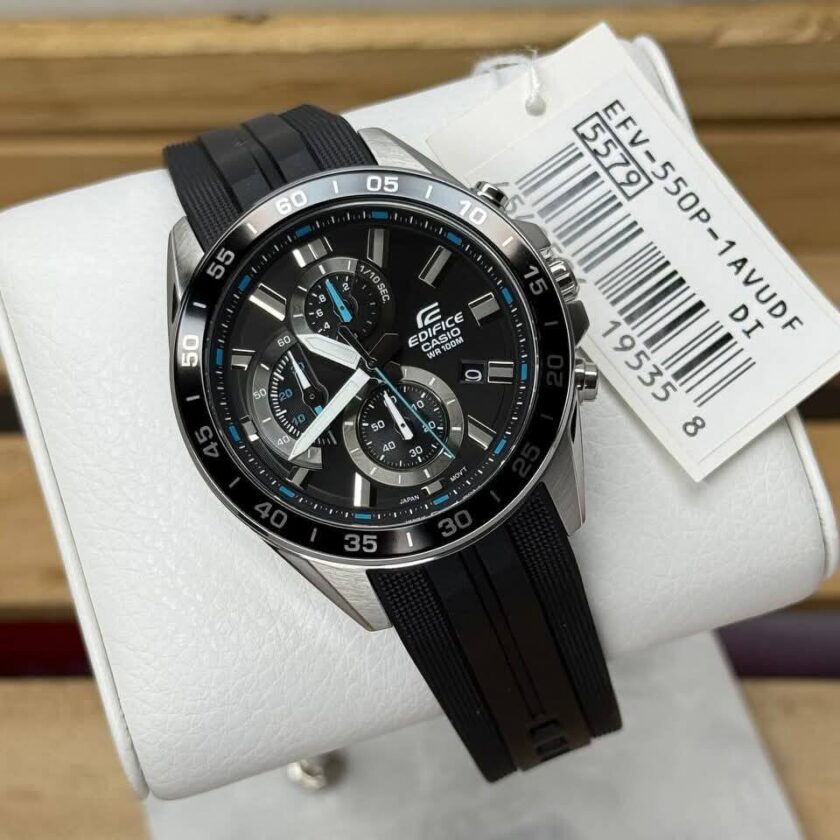 aiwatch_EFV-550P-1AVUDF - Montre Homme Casio Edifice - EFV-550P-1AVUDF - Bracelet Noir En Résine - Résistance à l'eau 10 ATM
