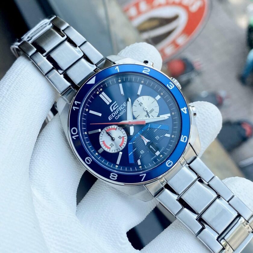 aiwatch_EFV-590D-2AVUDF - Montre CASIO Homme - EFV-590D-2AVUDF - Bracelet Gris En Acier Inoxydable - Résistante à l'eau - 12 Mois De Garantie