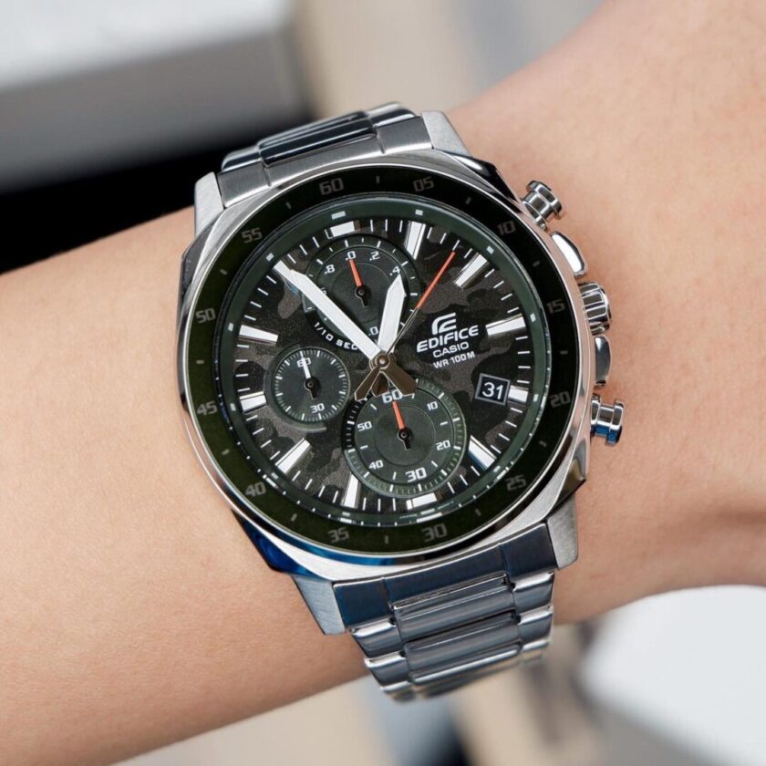 aiwatch_EFV-600D-3CVUDF - Montre Homme Casio Edifice - EFV-600D-3CVUDF - Bracelet en acier inoxydable - Chronographe - Affichage analogique - Résistant à l'eau