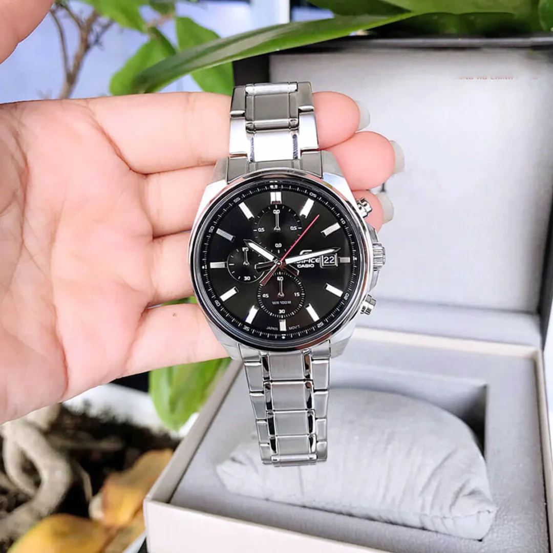 aiwatch_EFV-610D-1AVUDF - Casio EFR-610D-1AVUDF - Montre en Acier Inoxydable Résistante à l'Eau - Élégance Sportive avec Chronographe