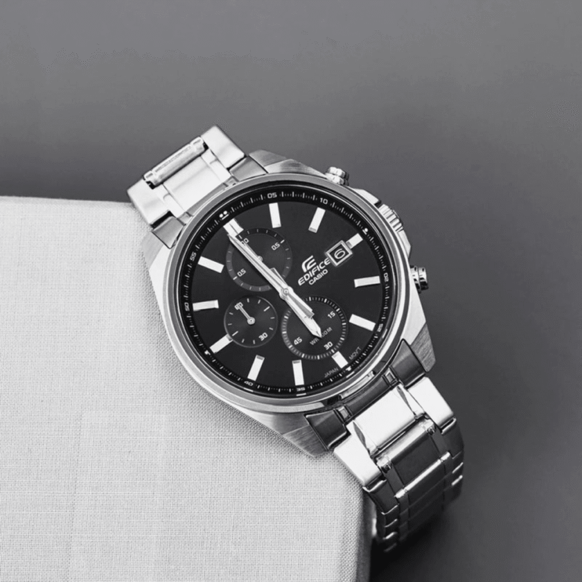 aiwatch_EFV-610D-1AVUDF - Casio EFR-610D-1AVUDF - Montre en Acier Inoxydable Résistante à l'Eau - Élégance Sportive avec Chronographe