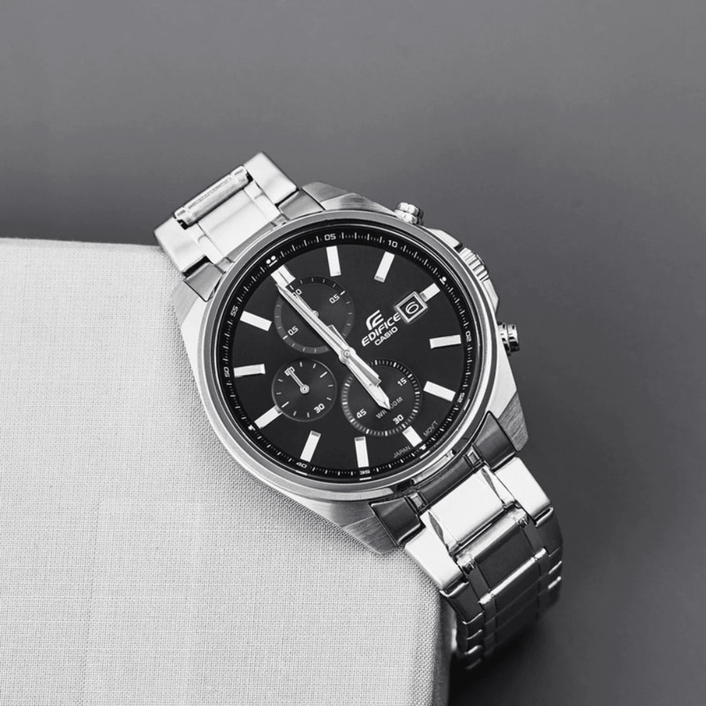 aiwatch_EFV-610D-1AVUDF - Casio EFR-610D-1AVUDF - Montre en Acier Inoxydable Résistante à l'Eau - Élégance Sportive avec Chronographe