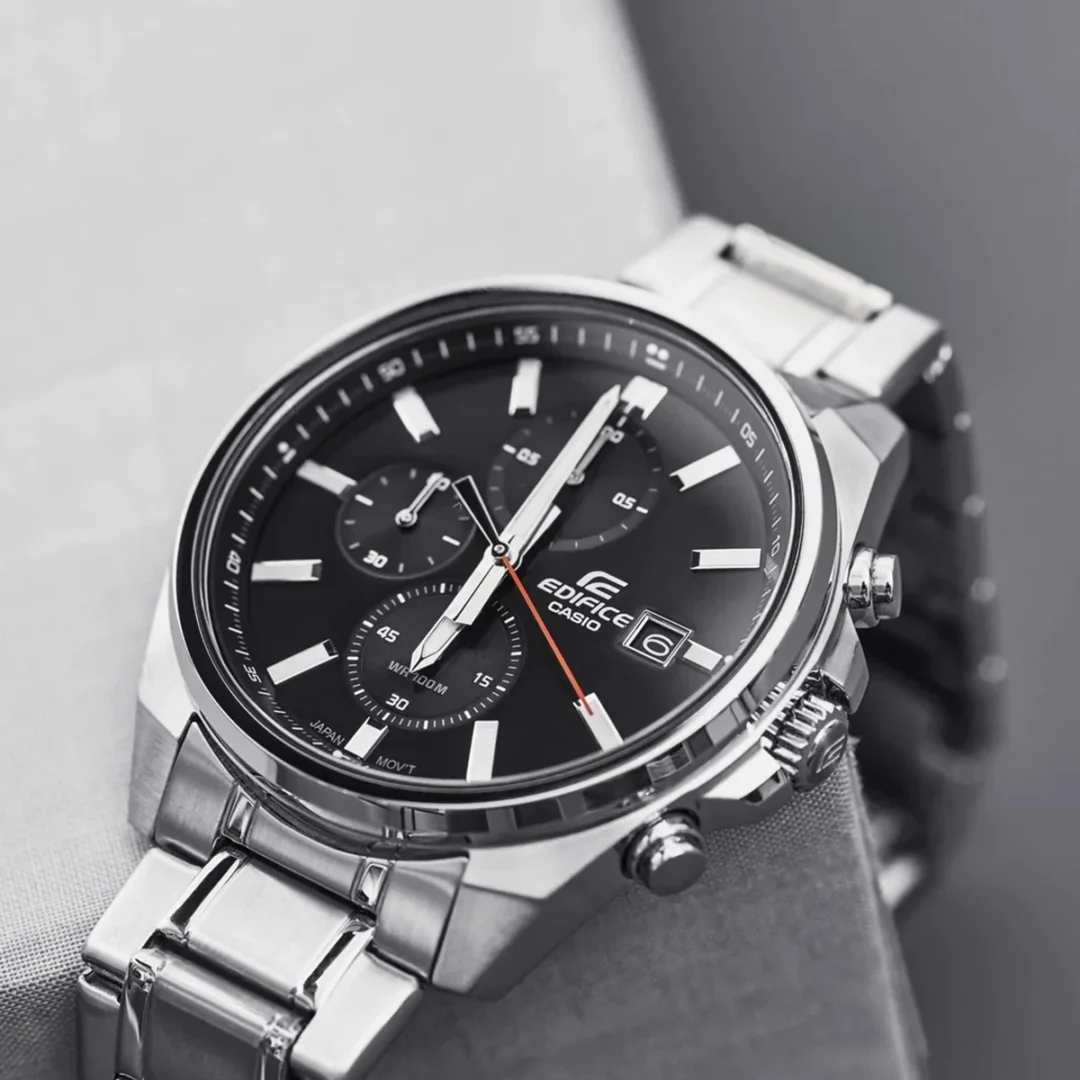 aiwatch_EFV-610D-1AVUDF - Casio EFR-610D-1AVUDF - Montre en Acier Inoxydable Résistante à l'Eau - Élégance Sportive avec Chronographe