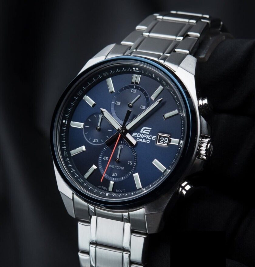 aiwatch_EFV-610DB-2AVUDF - Montre CASIO Homme - Bracelet Gris En Acier Inoxydable - Résistante à l'eau - 12 Mois De Garantie - EFV-610DB-2AVUDF