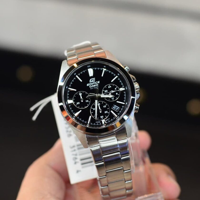 aiwatch_EFV-630D-1AVUDF - Montre Homme Casio Chronographe standard EFV-630D-1AV - Bracelet Gris En Acier Inoxydable - Résistance à l'eau 10 ATM