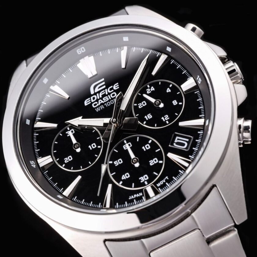 aiwatch_EFV-630D-1AVUDF - Montre Homme Casio Chronographe standard EFV-630D-1AV - Bracelet Gris En Acier Inoxydable - Résistance à l'eau 10 ATM
