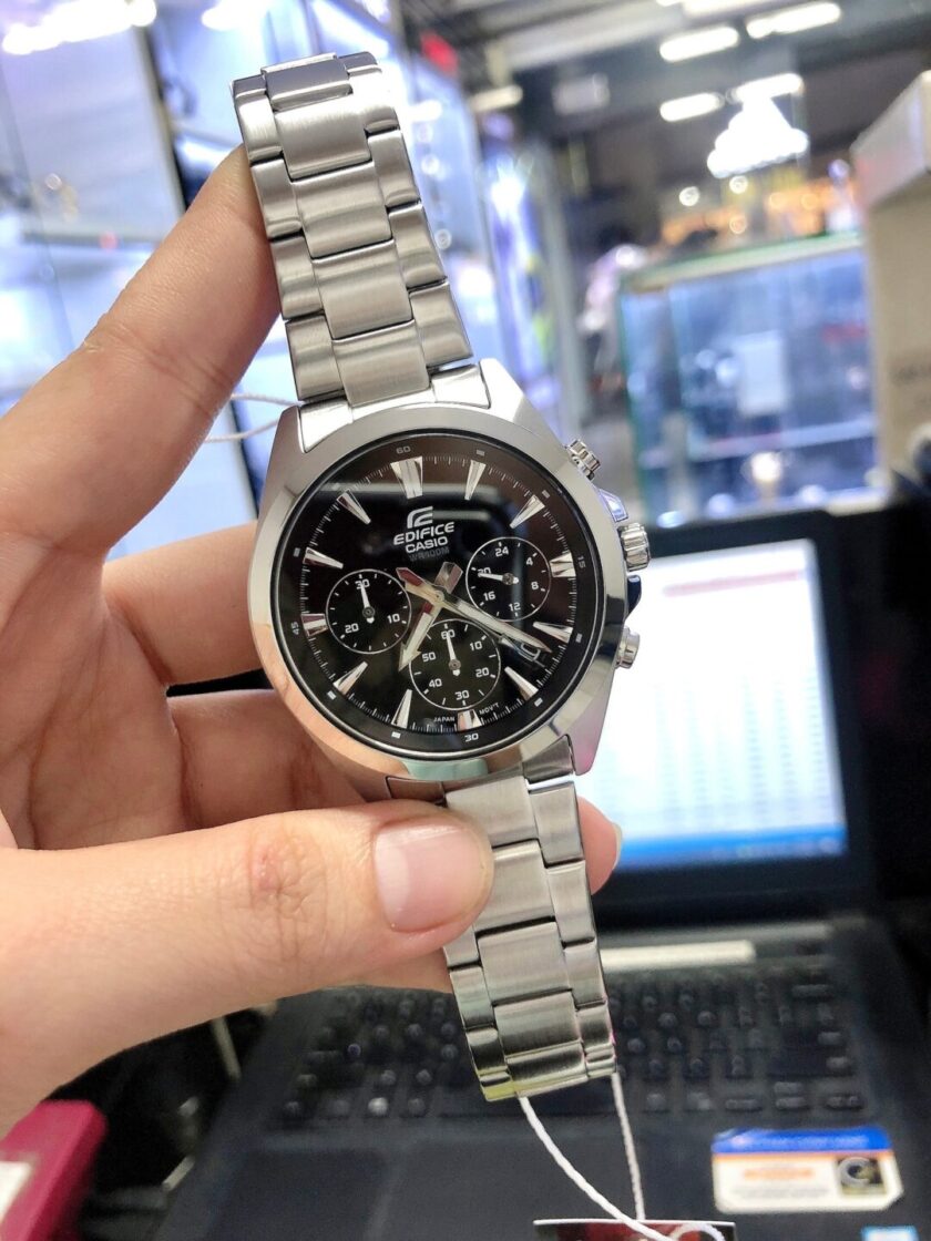 aiwatch_EFV-630D-1AVUDF - Montre Homme Casio Chronographe standard EFV-630D-1AV - Bracelet Gris En Acier Inoxydable - Résistance à l'eau 10 ATM