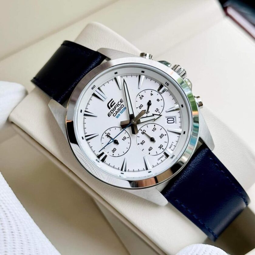 aiwatch_EFV-630L-7AVUDF - Montre Homme Casio Edifice - EFV-630L-7AV - Chronographe standard - Bracelet En cuir véritable - Résistance à l'eau 10 ATM