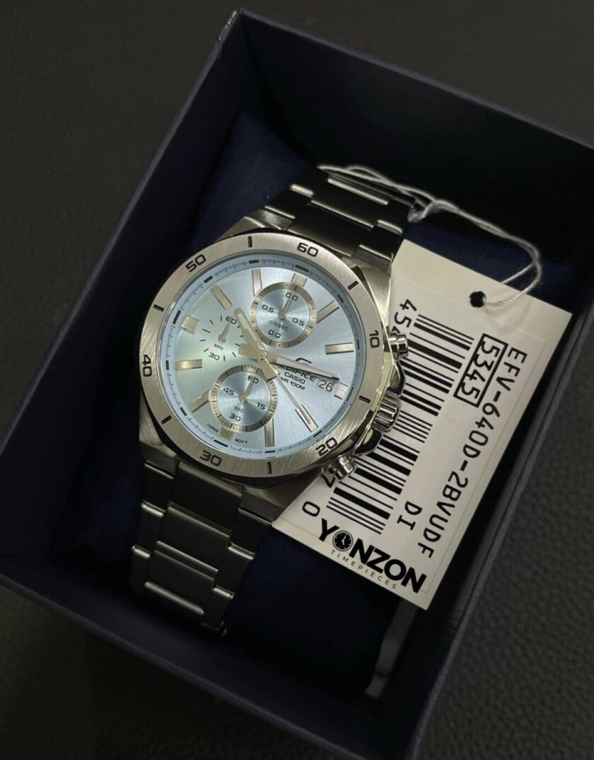 aiwatch_EFV-640D-2BVUDF - Montre Classique Homme - CASIO EDIFICE - Design Élégant, Bracelet Acier Inoxydable, Étanche 100M, Mouvement Quartz - Acier - Bleu - Référence EFV-640D-2BVUDF