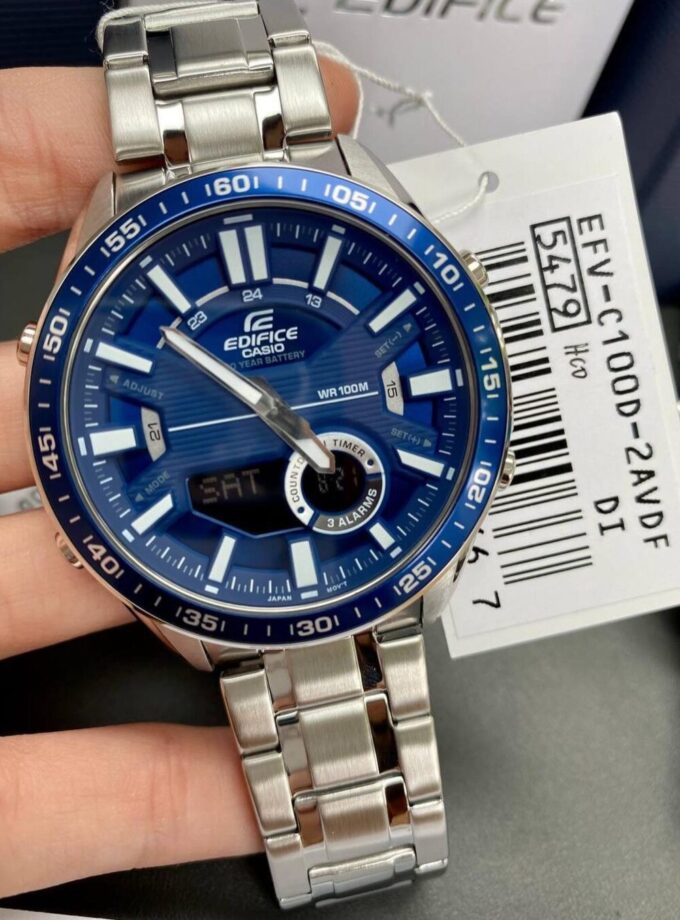 Montre Homme Casio - EFV-C100D-2AVDF - Bracelet en acier inoxydable - Résistant à l'eau