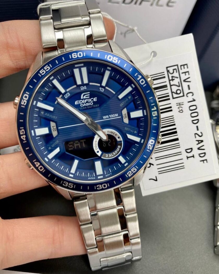 aiwatch_EFV-C100D-2AVDF - Montre Homme Casio - EFV-C100D-2AVDF - Bracelet en acier inoxydable - Résistant à l'eau
