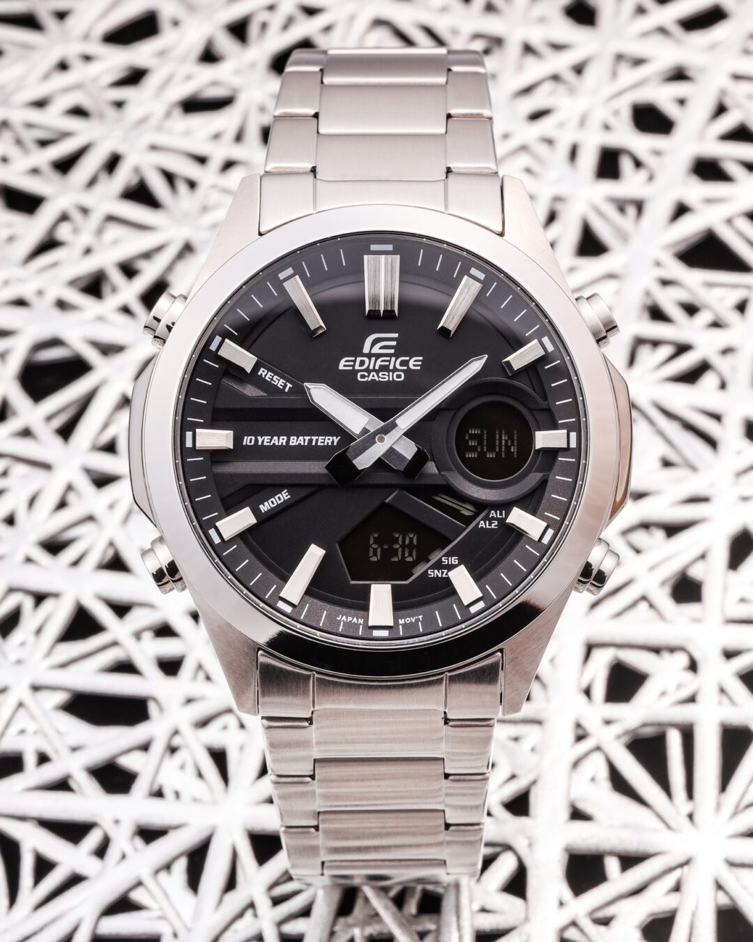 aiwatch_EFV-C120D-1ADF - Montre Classique Homme - Casio Edifice - EFV-C120D-1ADF - Acier Inoxydable, Multifonction, Étanche, Bracelet Métal, Noir