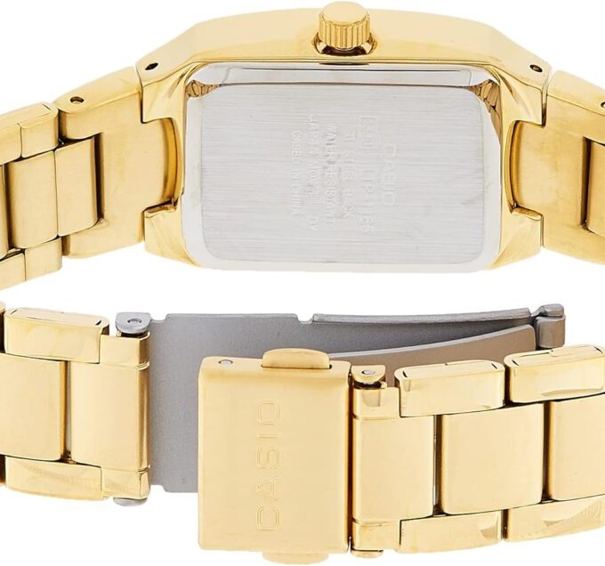 Montre CASIO Femme - LTP-1165N-1CRDF - Bracelet Dorée En Acier Inoxydable - Résistante à l'eau - 12 Mois De Garantie