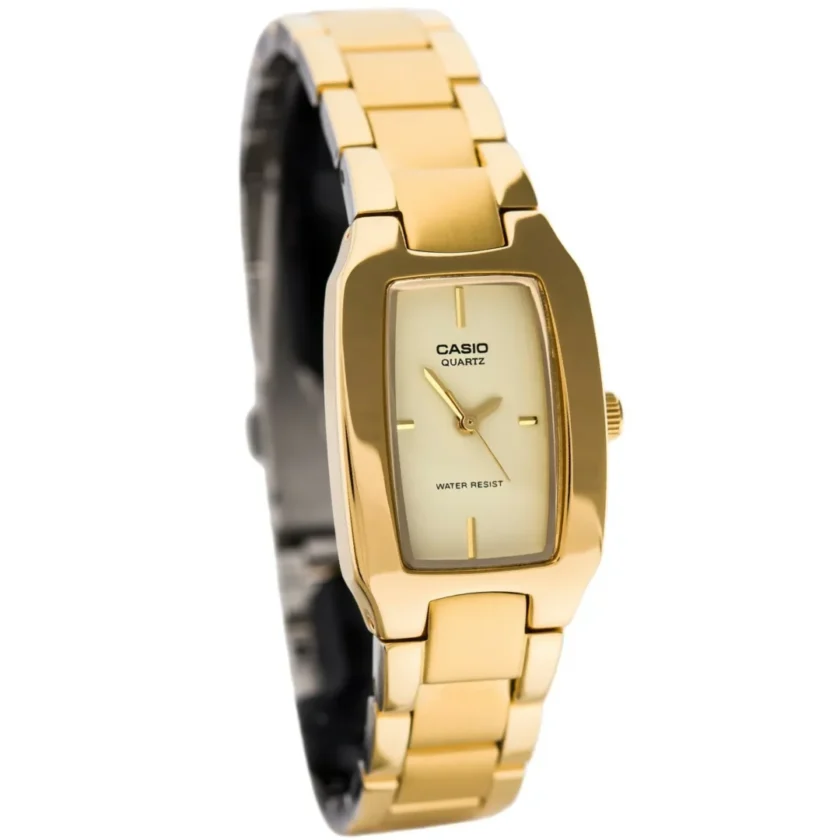 aiwatch_LTP-1165N-9CRDF - Montre CASIO Femme - LTP-1165N-9CRDF - Bracelet Dorée En Acier Inoxydable - Cadran Jaune - 12 Mois De Garantie