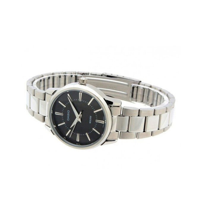 Montre CASIO Femme - Bracelet Gris En Acier Inoxydable - Résistante à l'eau - 12 Mois De Garantie - LTP-1303D-1AVDF