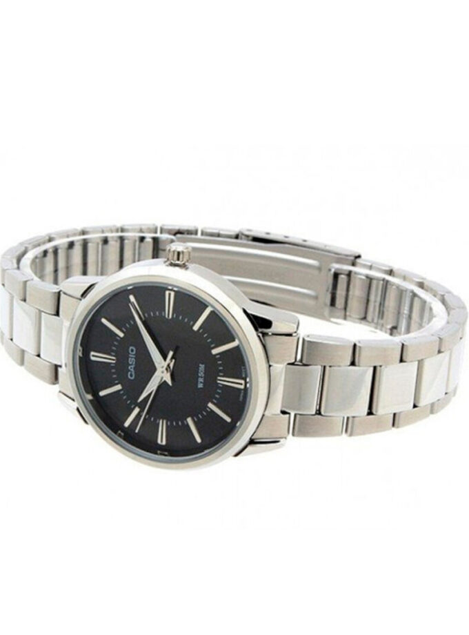 Montre CASIO Femme - Bracelet Gris En Acier Inoxydable - Résistante à l'eau - 12 Mois De Garantie - LTP-1303D-1AVDF