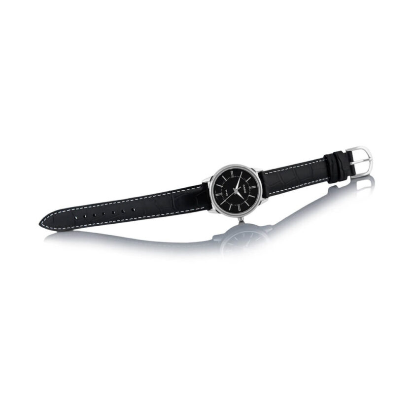 aiwatch_LTP-1303L-1AVDF - Montre CASIO Femme - Bracelet Noir En Cuir Véritable - Résistante à l'eau - 12 Mois De Garantie - LTP-1303L-1AVDF