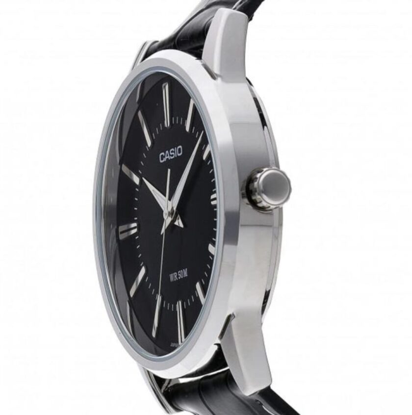 aiwatch_LTP-1303L-1AVDF - Montre CASIO Femme - Bracelet Noir En Cuir Véritable - Résistante à l'eau - 12 Mois De Garantie - LTP-1303L-1AVDF