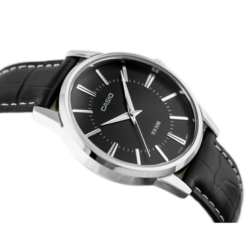 aiwatch_LTP-1303L-1AVDF - Montre CASIO Femme - Bracelet Noir En Cuir Véritable - Résistante à l'eau - 12 Mois De Garantie - LTP-1303L-1AVDF