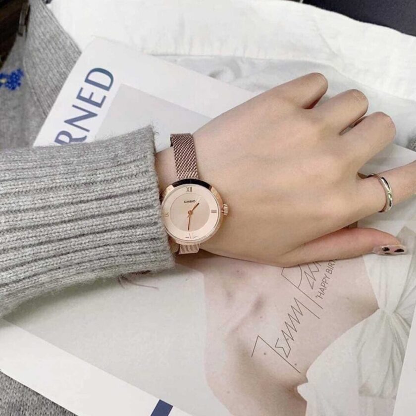 aiwatch_LTP-E154MPG-4ADF - Montre Femme Casio Collection - Bracelet Acier inoxydable - LTP-E154MPG-4ADF