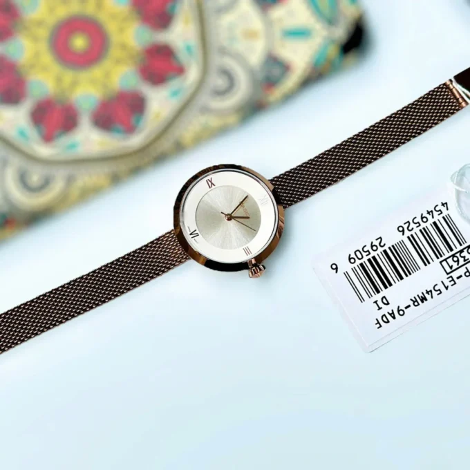 aiwatch_LTP-E154MR-9ADF - Montre Femme Casio Collection - LTP-E154MR-9ADF - Bracelet Dorée Rose En Acier Inoxydable - Résistance à l'eau 30 M